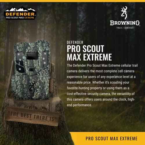 Browning Trail Cameras - Defender Pro Scout Max Wireless Cellular Game Camera - BTC-PSM - Wildlife Motion-Activated Camera, Works on Both Verizon and AT&T Networks