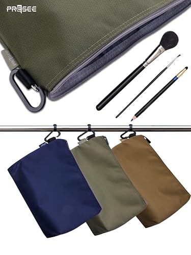 Tool Pouch Zipper Small Tool Bag Pouches Organizer Bag with Metal Carabiner, Nylon 1680D Heavy Duty for Wrenches, Screwdrivers, Pliers, Stationery & Office Supplies Pack of 1,Green, 11 Inch - color: 1 Pack, 11" Green