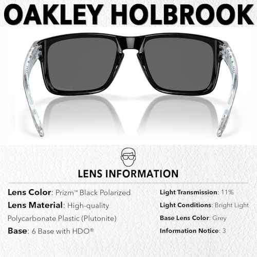 Oakley OO9102 HOLBROOK Square Sunglasses for Men - High Bridge Fit - USA Flag Cleaning Kit and Leash - PREMIUM BUNDLE