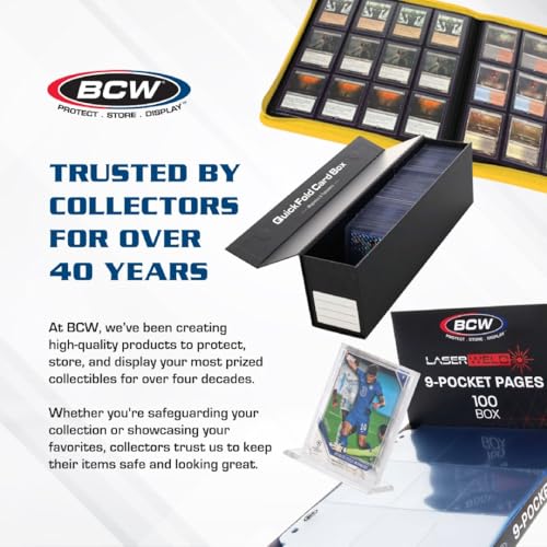 BCW 14-Inch Semi-Rigid #1 Storage Box - 1 Pack | Holds 350 Semi-Rigid Card Holders | Vertical Card Organizer | Ideal for Sports, Trading Cards Baseball, Magic, Pokemon - style: 1 Pack