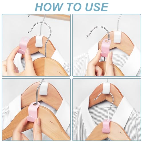 100 PCS Space Saving Hanger - Space Saver Clothes Hanger Connector with Stacking Hooks and Heavy Duty Cascading Connection - color: 100 Pcs Multicolor
