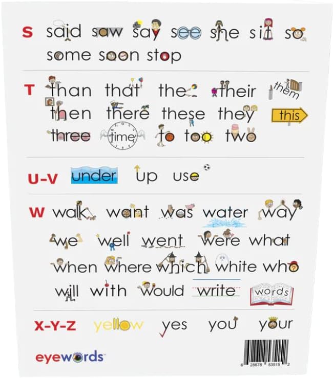 Multisensory High Frequency Sight Words Desktop Dictionary - Phonetic Learning Approach - Sets #1-3, Words 1-150