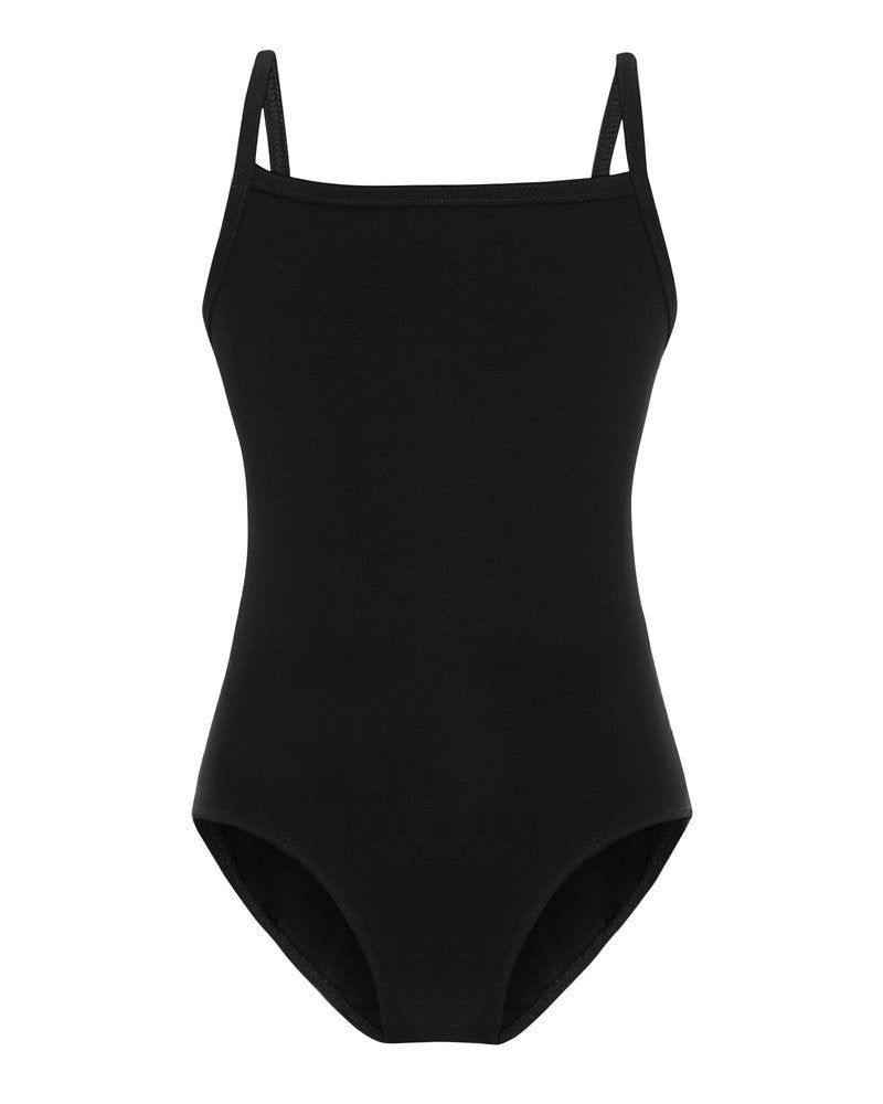 Domusgo Dance Leotard for Girls Camisole Size 6-7 Years Old Black One Piece Sleeveless Ballet Cotton Top