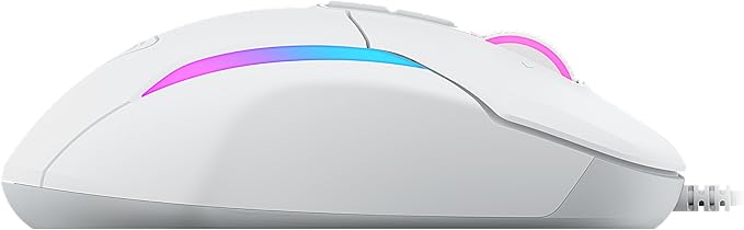 Turtle Beach Kone II Wired RGB Gaming Mouse, 26000 DPI Optical Sensor, 100M Click Life Optical Switches, 23 Customizable Inputs, Ergonomic Design, 4D Scroll Wheel, Pure PTFE Glides – Arctic White