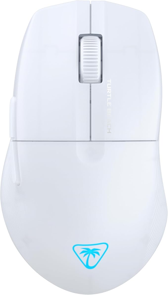 Turtle Beach Pure Air Wireless RGB Gaming Mouse, Ultra-Light 54g Ergonomic Design, 26000 DPI Optical Sensor, 125-Hour Rechargeable Battery, Dual Wireless + Bluetooth, Titan Optical Switches – White