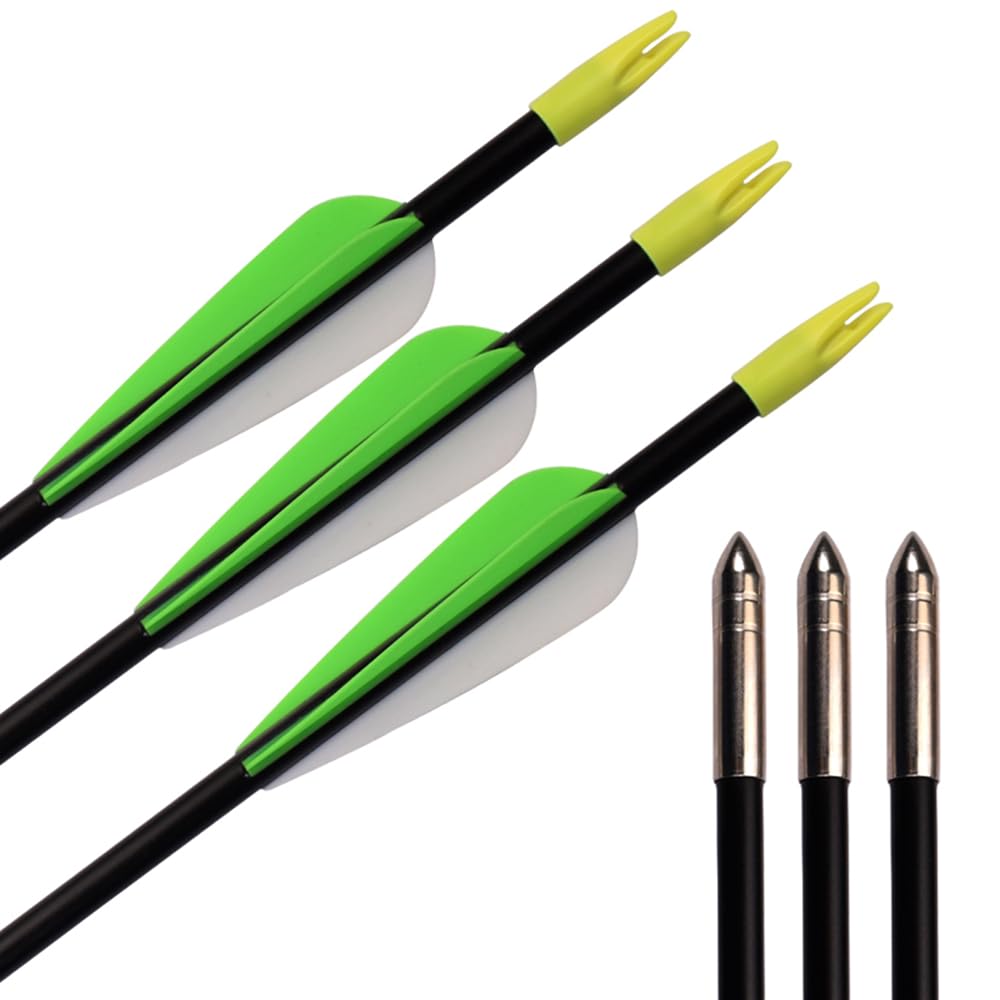 Fiberglass Practice Arrows Archery 30 Inch Target Shooting Safety Recurve Bows Suitable for Youth Woman Beginner 6 PCS