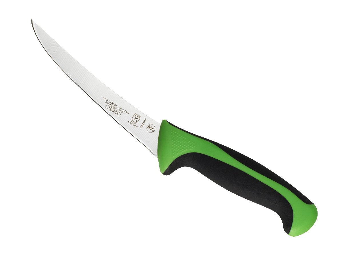 Mercer Culinary Millennia Colors 7-Inch Granton Edge Santoku Knife, Green