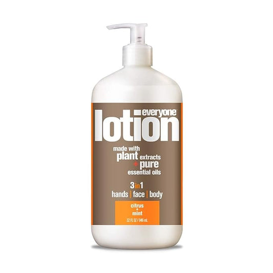 Everyone Nourishing Hand and Body Lotion, 32 Ounce (Pack of 1), Citrus and Mint, Plant-Based Lotion with Pure Essential Oils, Coconut Oil, Aloe Vera and Vitamin E