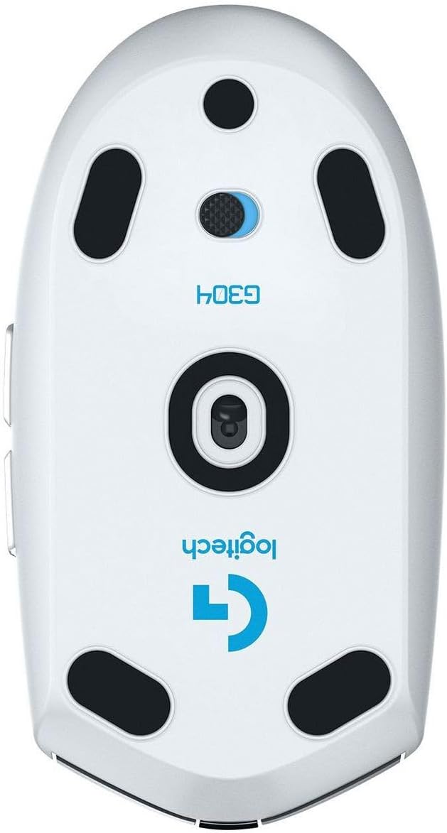 Logitech G305 Lightspeed Wireless Gaming Mouse, Hero 12K Sensor, 12,000 DPI, Lightweight, 6 Programmable Buttons, 250h Battery Life, On-Board Memory, PC/Mac - White