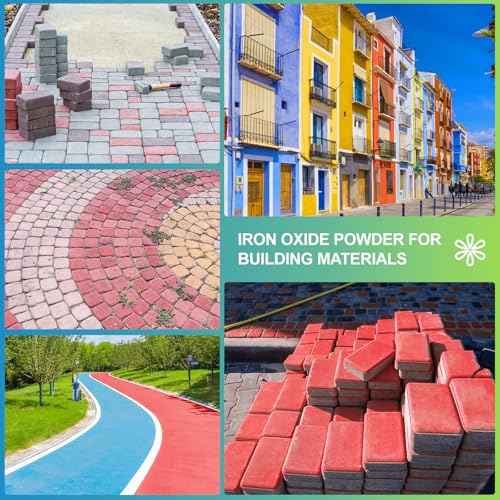 GOODTAKE Concrete Pigment, Iron Oxide Pigment Powder, Cement Dye Color Pigment for Brick,Tile,Clay,Lime,Mortar,Grout,Plaster,Masonry,Paint Coloring, (Wine Red, 4 oz)