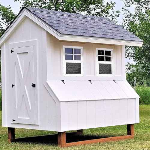 COLORPAPA 2 Pack Shed Windows,12" x 18" Small Sliding Windows,Flush Mount Windows with Tempered Glass and Fiberglass Screen for Shed, Chicken Coop, Playhouse, Household, Garage, Barns (White)