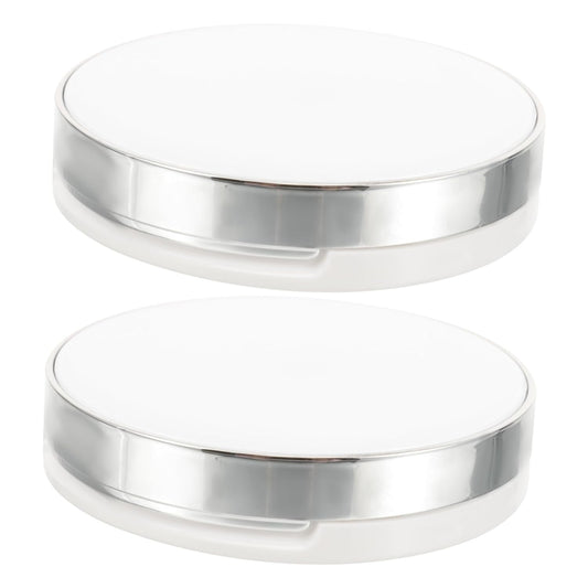 2pcs Travel Powder Container Mirror for Makeup Empty Cushion Compact Case Portable Powder Box for Women