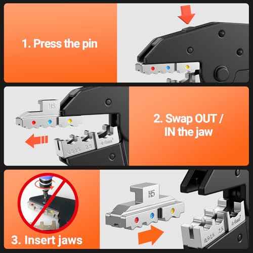 Preciva 6 PCS Crimping Tool Set with 395 PCS Connectors, Ratcheting Wire Crimper Tool for Heat Shrink,Insulated Connectors,Open Barrel,Circlip Terminals,Tube Terminals,Solar Connectors