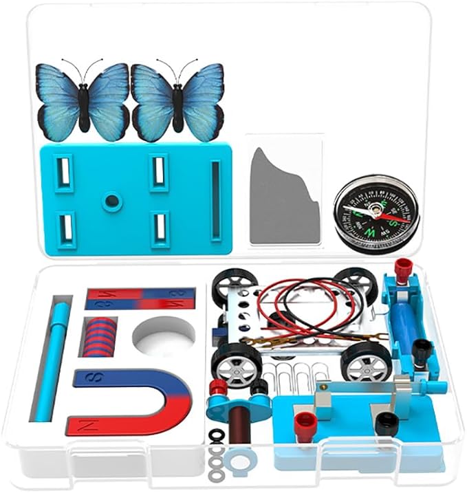 Science Experiment Magnets Set for Kids Electromagnet and Basic Circuit Tools Kit for School Lab Education Physics Projects DIY STEM Kit Educational Toys for Child