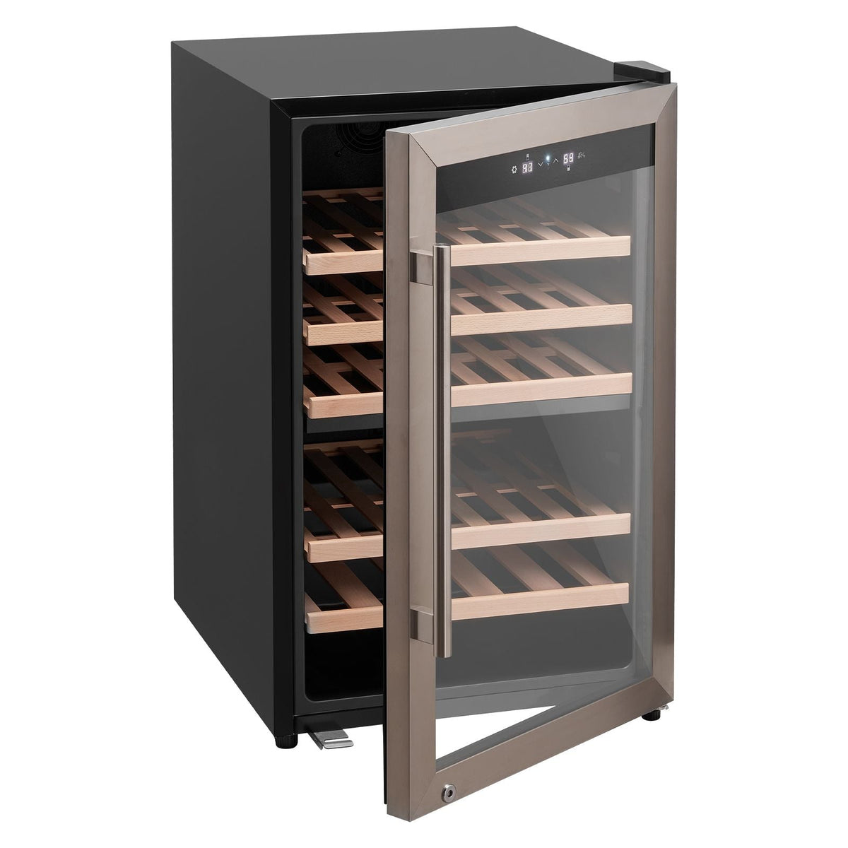 52 Bottle Wine Fridge, Freestanding Wine Cooler Refrigerator, Dual Zone Cooler, 41 F to 65 F Adjustable Temp Mini Cellar, Glass Door, For Home Office Bar, Red White Champagne or Sparkling Wines