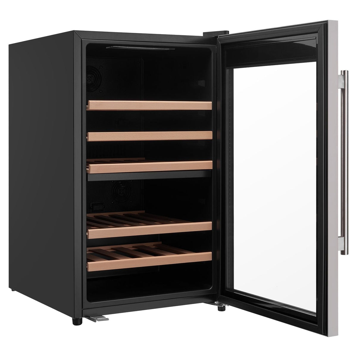 52 Bottle Wine Fridge, Freestanding Wine Cooler Refrigerator, Dual Zone Cooler, 41 F to 65 F Adjustable Temp Mini Cellar, Glass Door, For Home Office Bar, Red White Champagne or Sparkling Wines