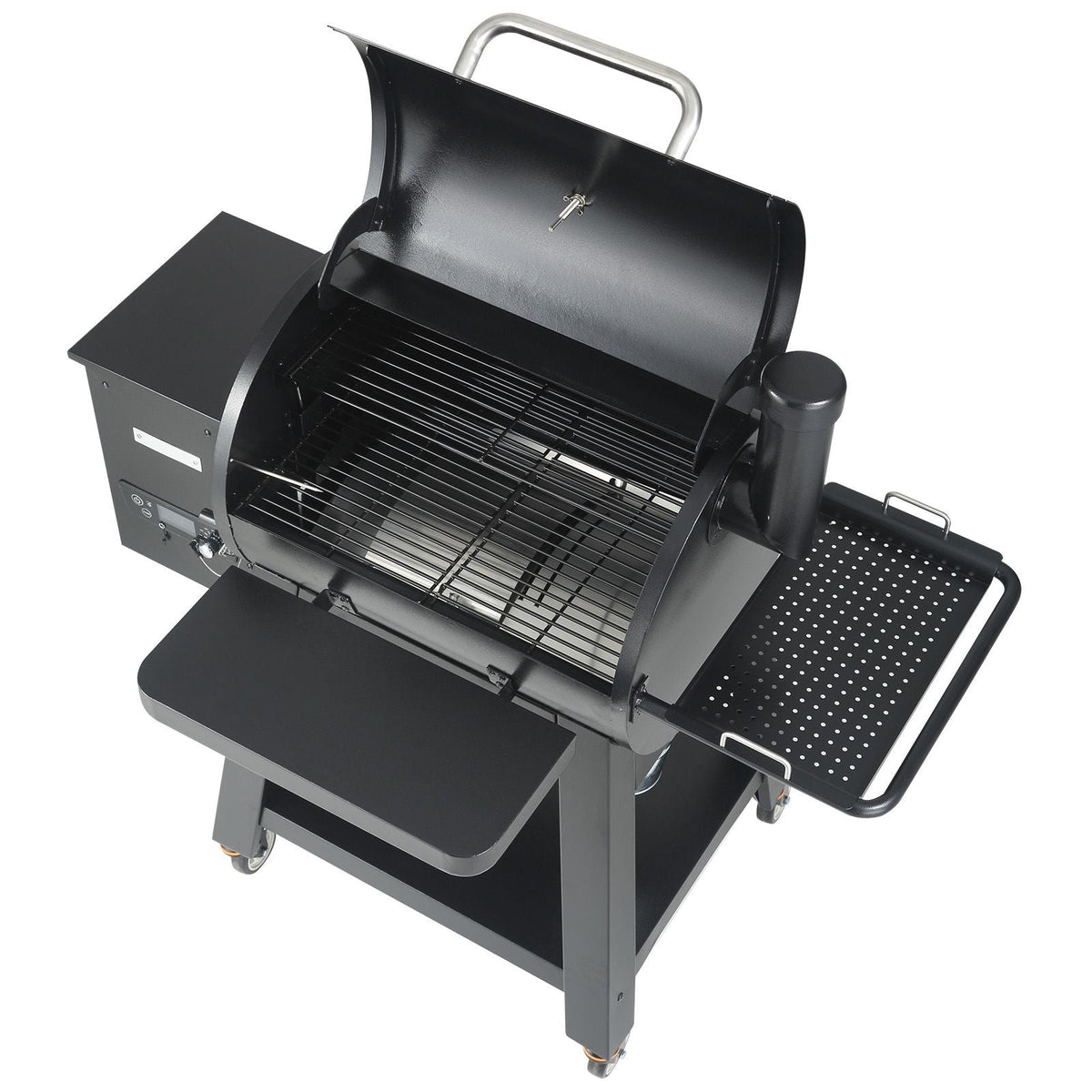 53 inch Portable Charcoal Grill, Propane Gas Grills with Cover and Cart, Heavy Duty Iron BBQ Grill, Mini Tabletop Smoker for Outdoor Cooking, Barbecue Camping, Picnic, Patio, and Backyard, Black