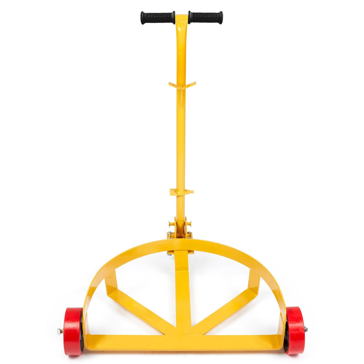 55 Gallon Drum Dolly, 1200 lbs Load Capacity, Barrel Dolly Cart Drum Caddy Round Dolly Steel Low Profile, Heavy Duty Steel Frame with Adjustable Handle 3 Wheels, for Workshop Factory Warehouse