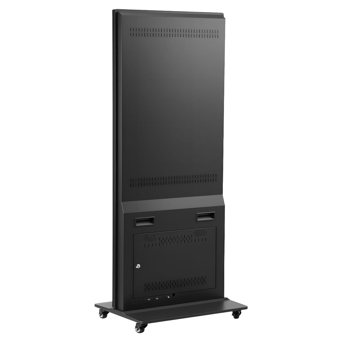 55 in Indoor Digital Signage 4K Floor Stand Advertising Display Kiosk, WiFi HDMI/USB Input Android OS, 178° Wide View, LCD Touchscreen Interactive Monitor, Mobile Commercial Totem Poster