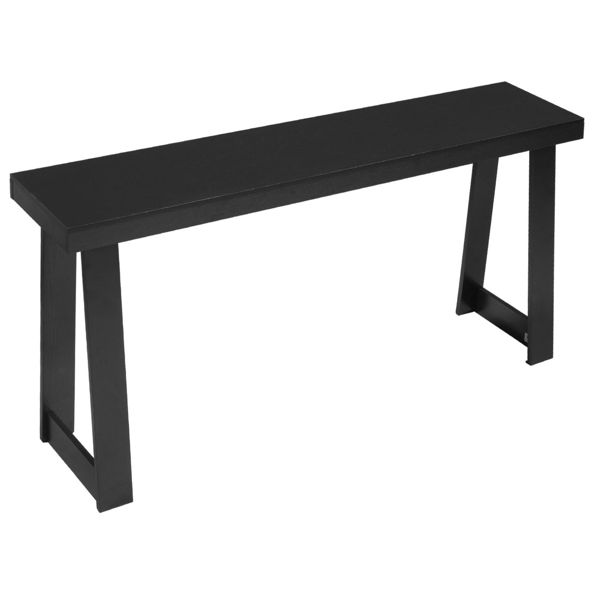 56 in Console Table, Modern Desk Behind the Couch, Wooden Rectangle Entrance Desk, Narrow Long Sofa Table Accent Stand, Ideal for Hallway, Bedroom, Living Room, Foyer, Easy Assembly, Black