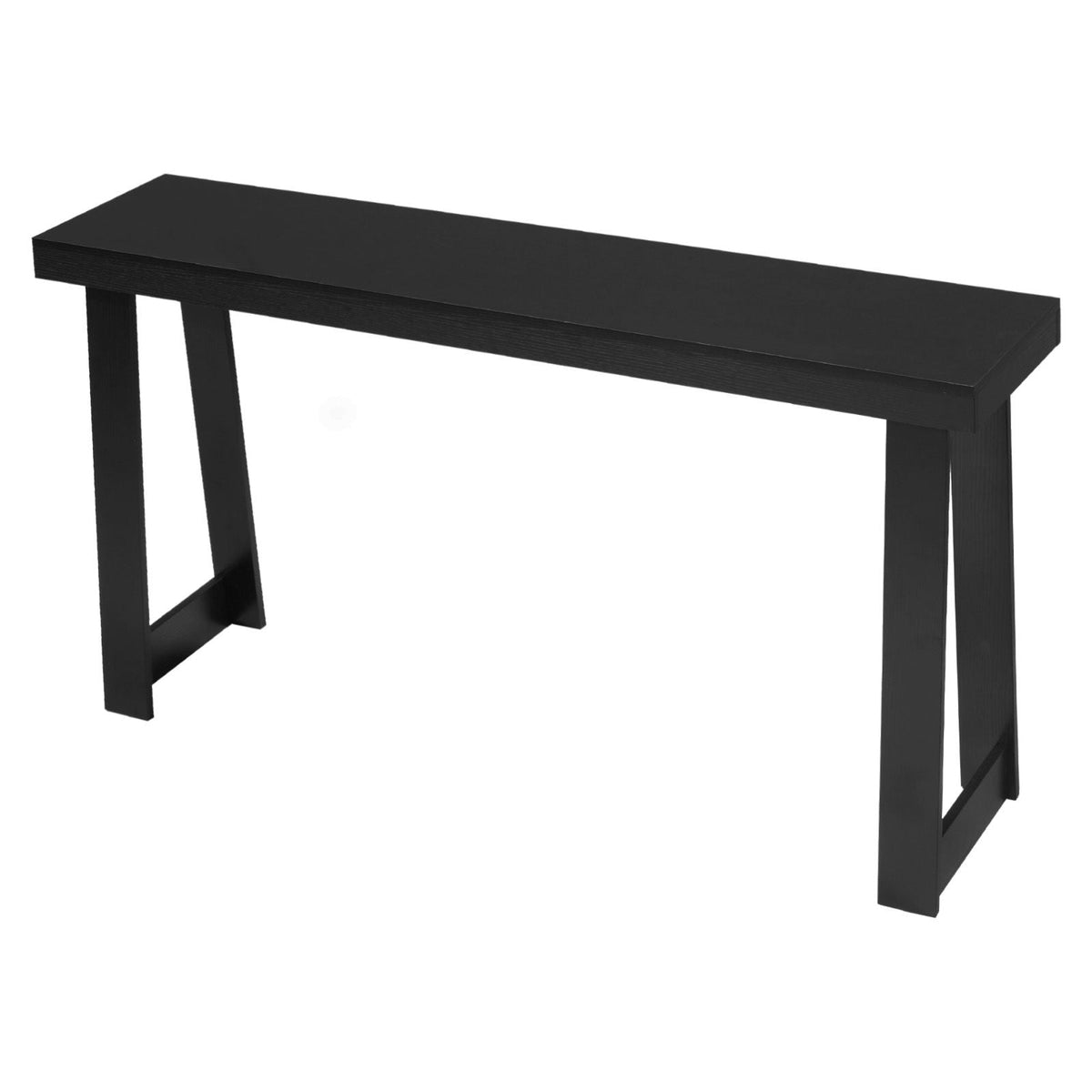 56 in Console Table, Modern Desk Behind the Couch, Wooden Rectangle Entrance Desk, Narrow Long Sofa Table Accent Stand, Ideal for Hallway, Bedroom, Living Room, Foyer, Easy Assembly, Black