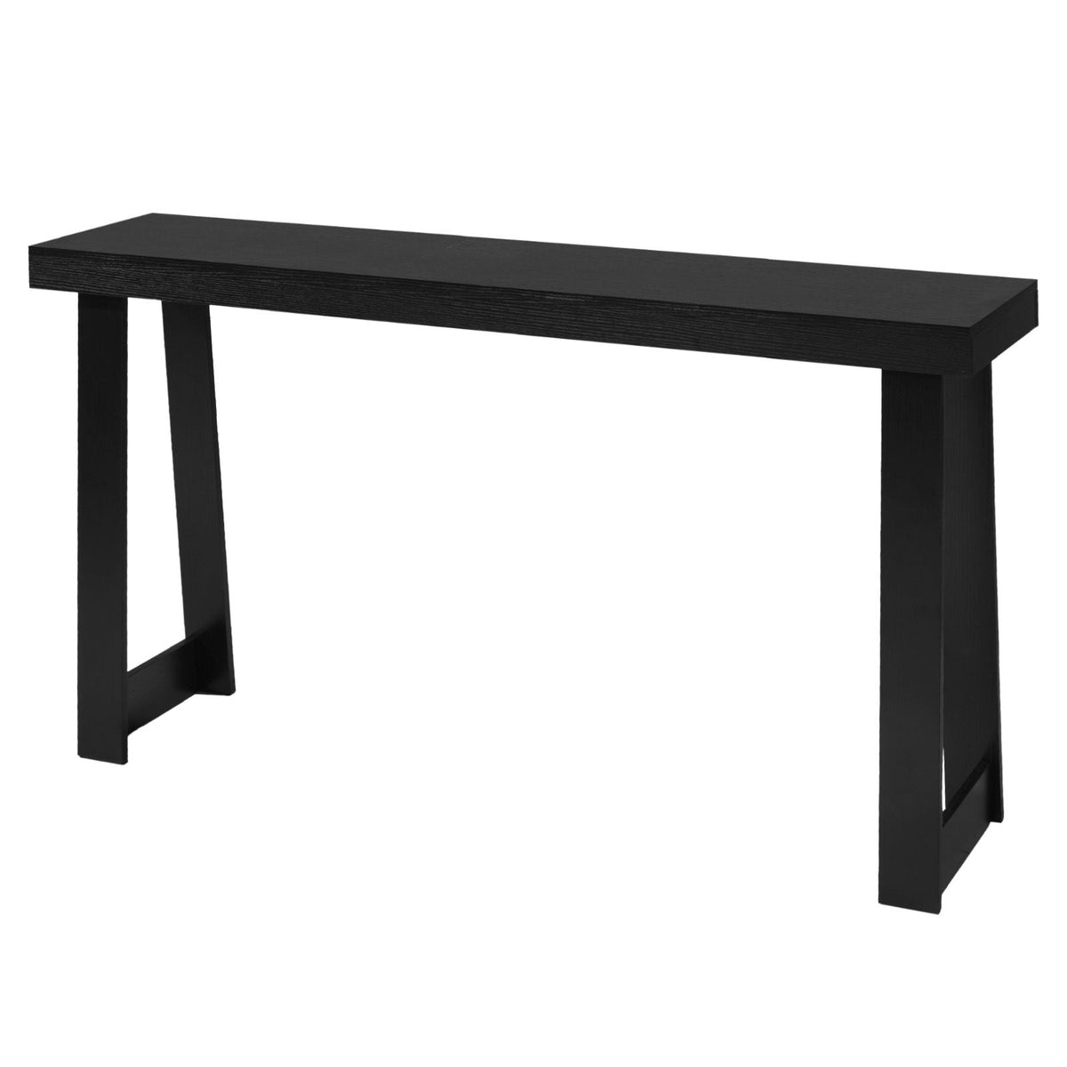 56 in Console Table, Modern Desk Behind the Couch, Wooden Rectangle Entrance Desk, Narrow Long Sofa Table Accent Stand, Ideal for Hallway, Bedroom, Living Room, Foyer, Easy Assembly, Black