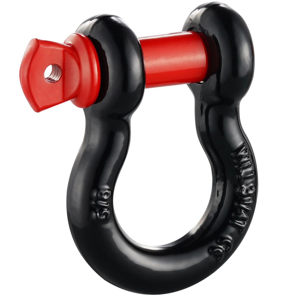 5/8" D-Ring Shackle, 4 Pack Alloy Steel Shackles 28660 lbs (13 Ton) Break Strength with 3/4" Screw Pin, Heavy Duty Off Road Vehicle Recovery Shackle, Towing Accessories for Jeep Truck, Black