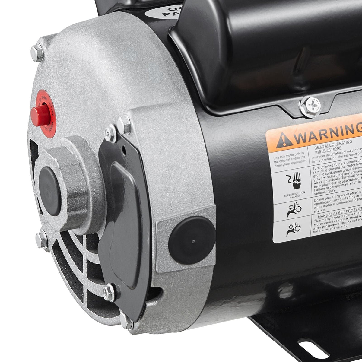 5HP SPL Air Compressor Electric Motor, 230V 17.6Amps, 56 Frame 3450RPM, 5/8" Keyed Shaft, 1.88" Shaft Length, CW/CCW Rotation (Factory Setting is CCW), Single Phase