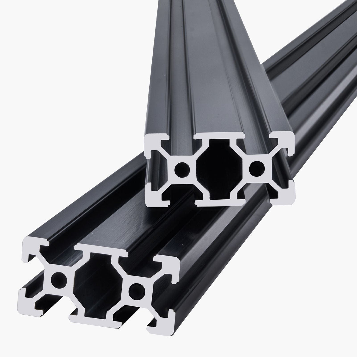 5PCS 78.7 in (2000mm) T Slot 2040 Aluminum Extrusion Profile, European Standard Anodized Linear Rail, High-Strength Extruded Aluminum Rail for 3D Printer, CNC Machine DIY, Laser Engraving, Black