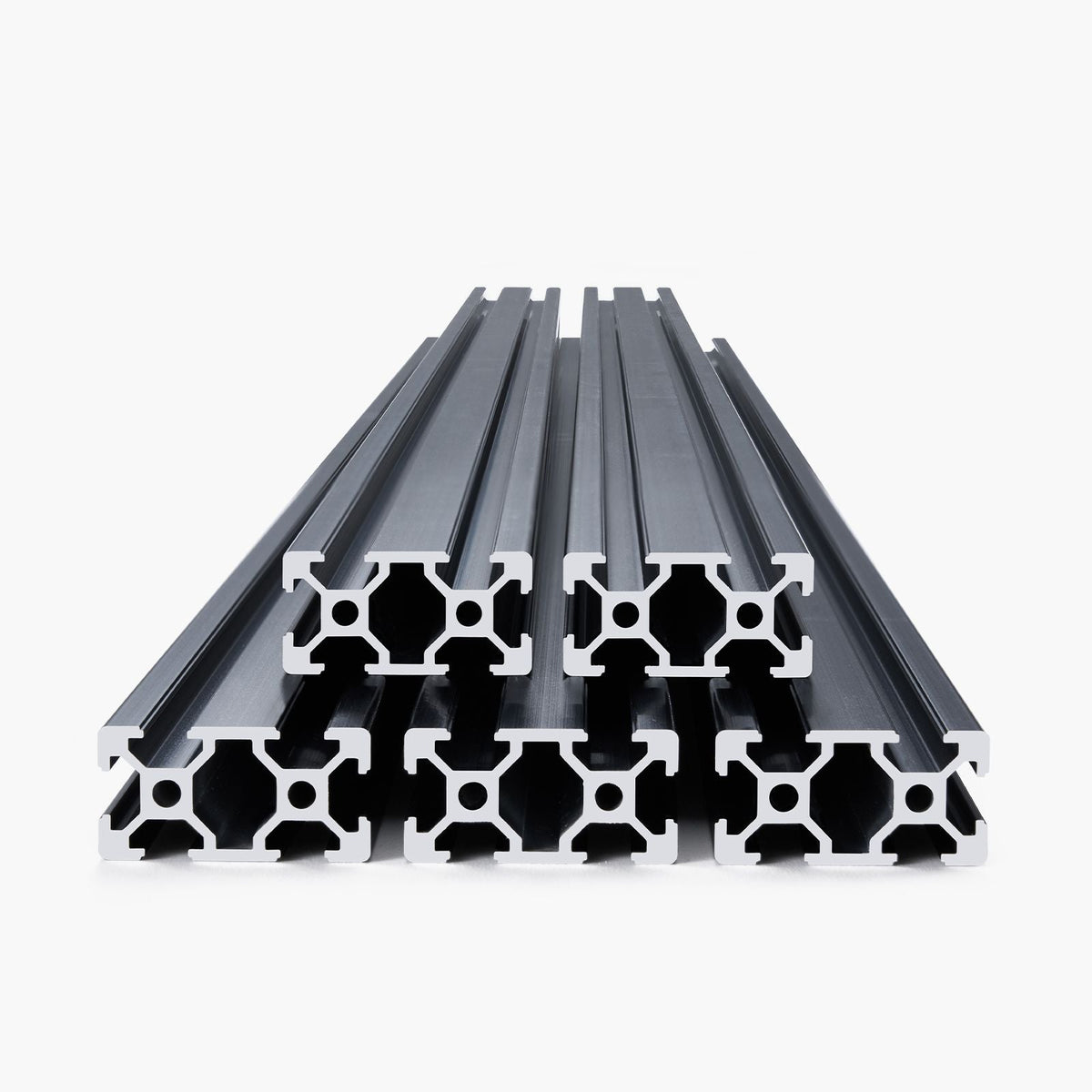 5PCS 78.7 in (2000mm) T Slot 2040 Aluminum Extrusion Profile, European Standard Anodized Linear Rail, High-Strength Extruded Aluminum Rail for 3D Printer, CNC Machine DIY, Laser Engraving, Black
