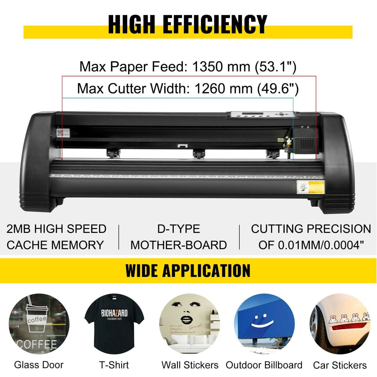 6 In 1 Mug Hat Heat Press & 53 Inch Vinyl Cutter Machine w/ Floor Stand