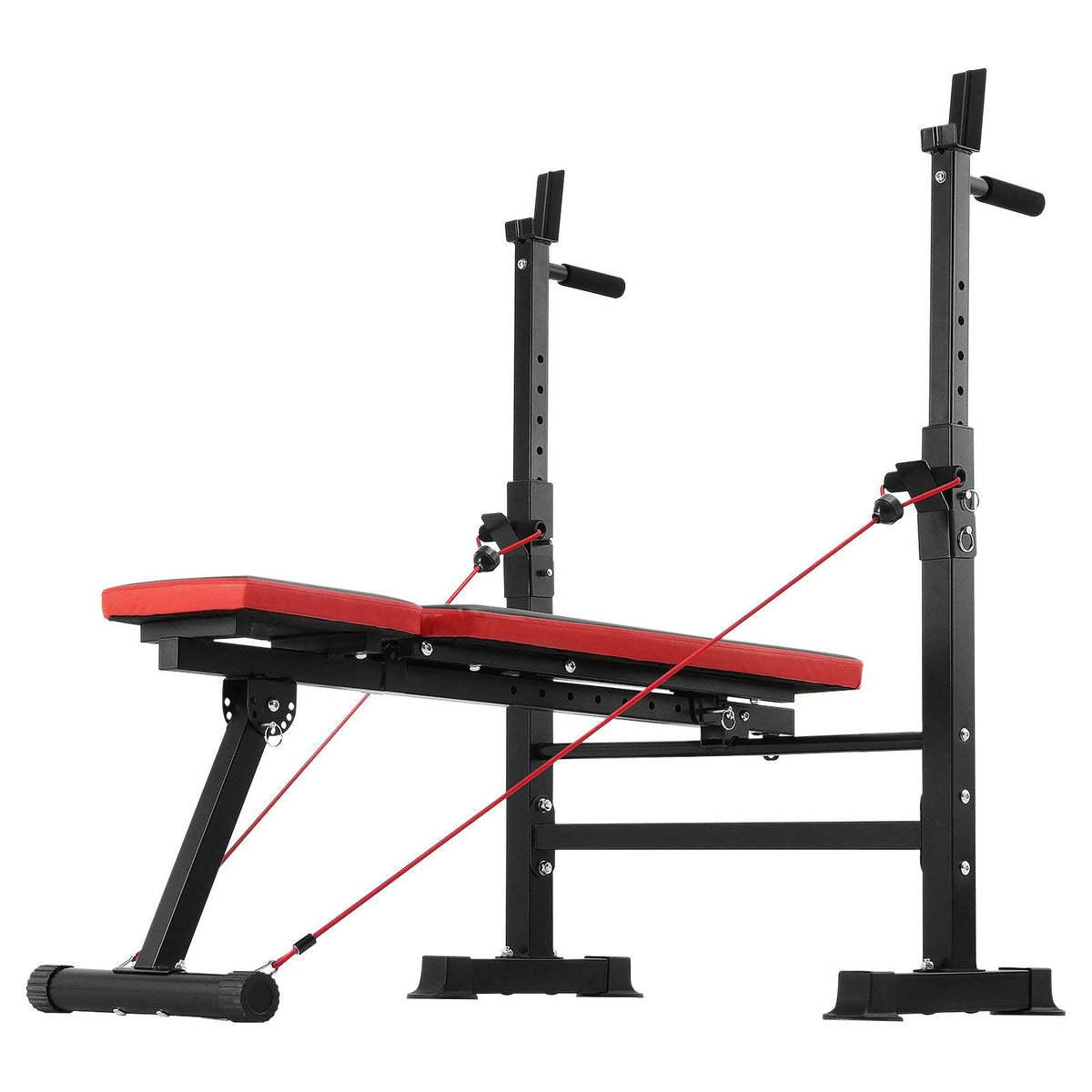 6-in-1 Weight Bench Set, 600lbs Adjustable Workout Bench Press, Exercise Sit up Bench for Home Gym Strength Training, Quick Folding Incline Decline Flat Bench