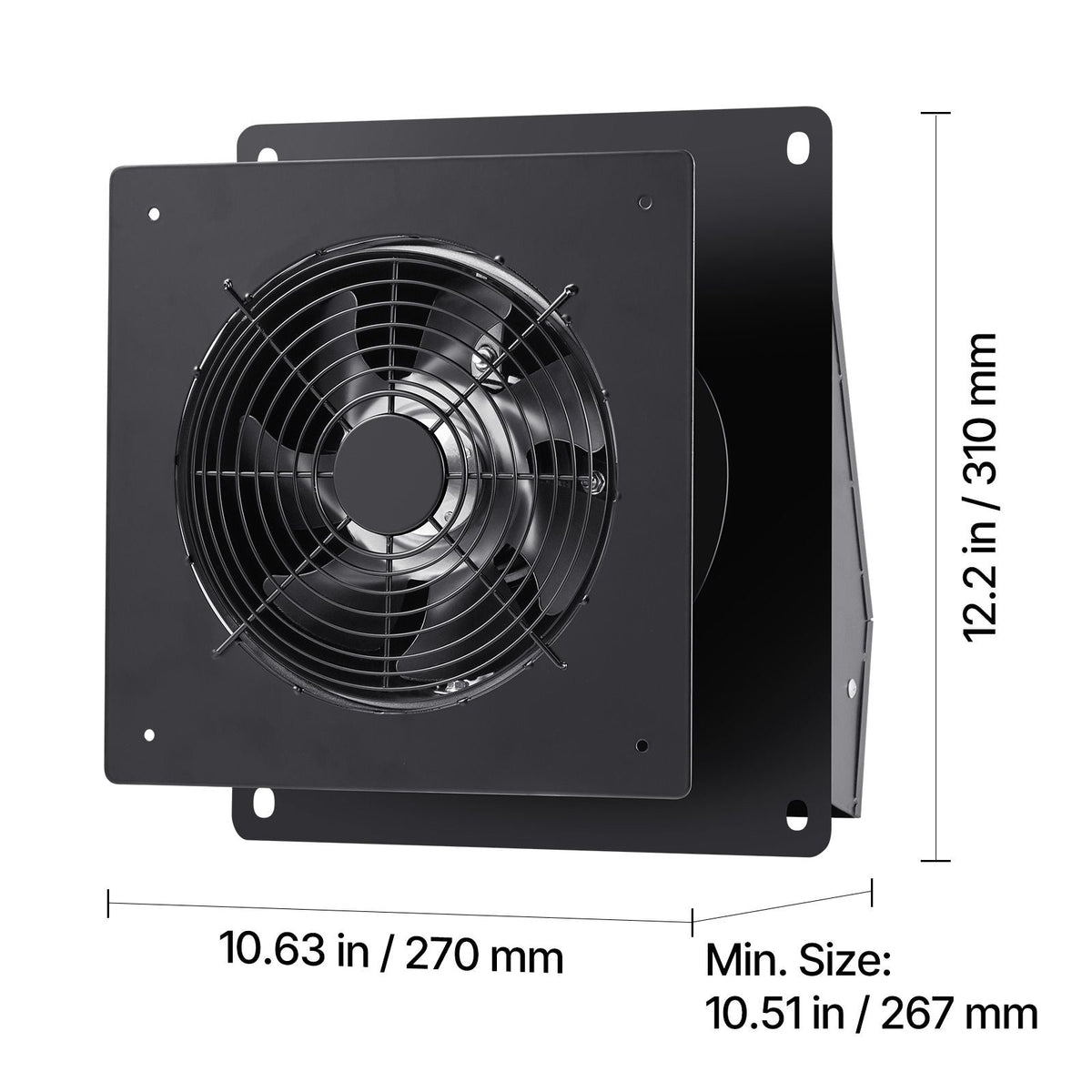 6 inch Through-The-Wall Ventilation Fan, 205 CFM Through Wall Exhaust Fan with AC Motor, Quiet Vent Easy Installation for Bathroom,Garage,Laundry Room,Storage Room Air Exchanger