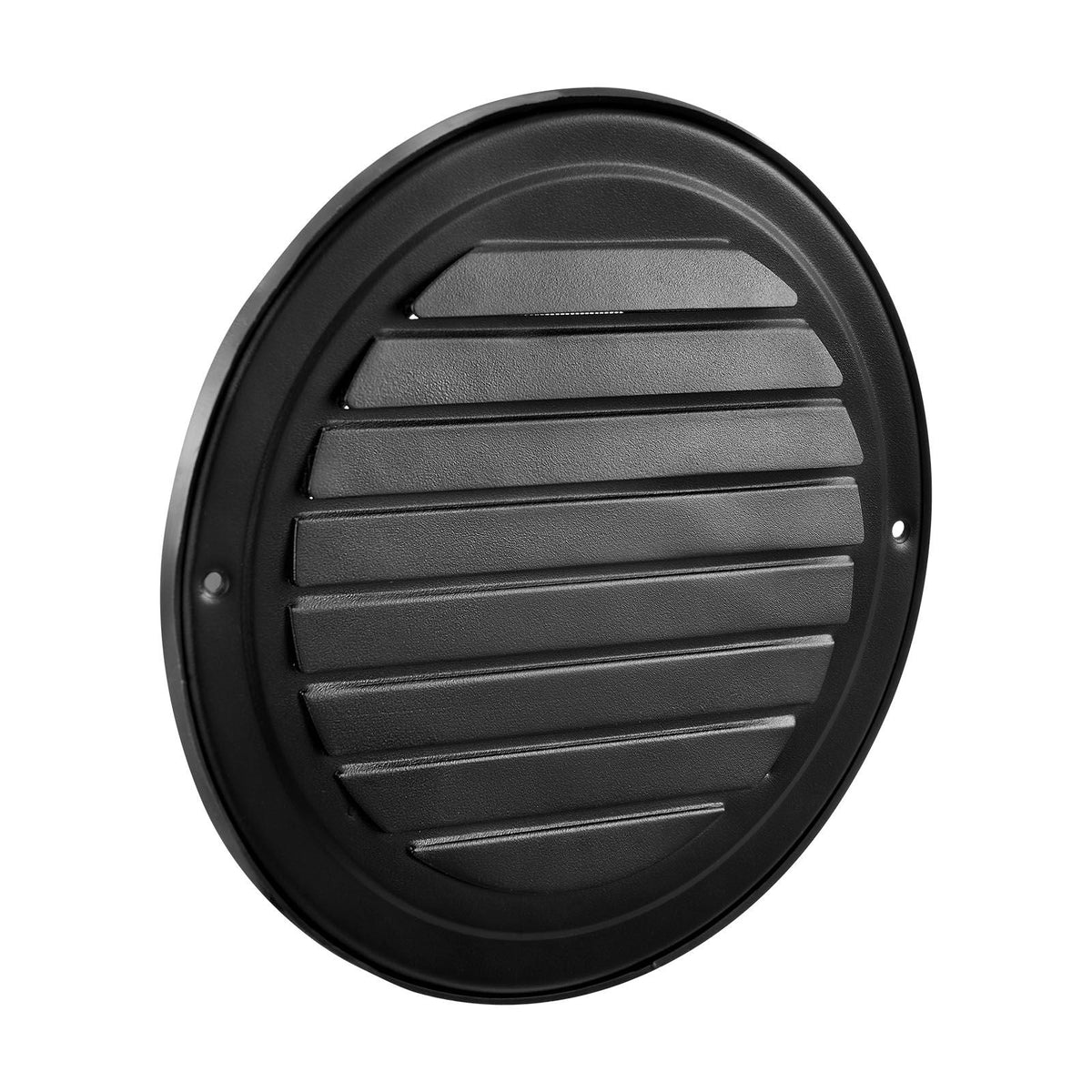 6 inch Wall Vent Cover, Louvered Round AC Vent Gable Cover, Premium Stainless Steel & with Built-in a Protection Screen, for House,Bathroom,Garage,Kitchen,Basement (2 Pack, Black)