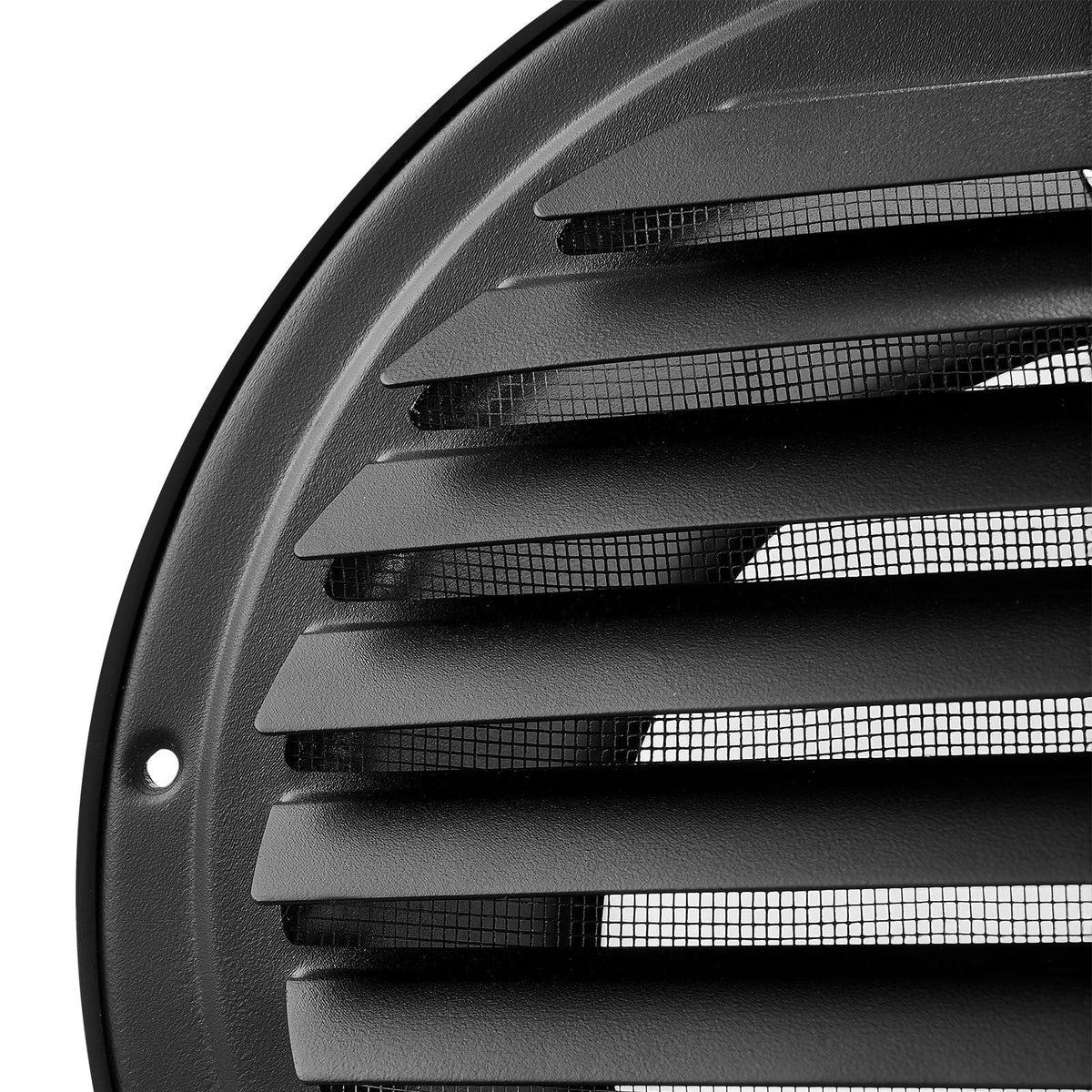 6 inch Wall Vent Cover, Louvered Round AC Vent Gable Cover, Premium Stainless Steel & with Built-in a Protection Screen, for House,Bathroom,Garage,Kitchen,Basement (2 Pack, Black)