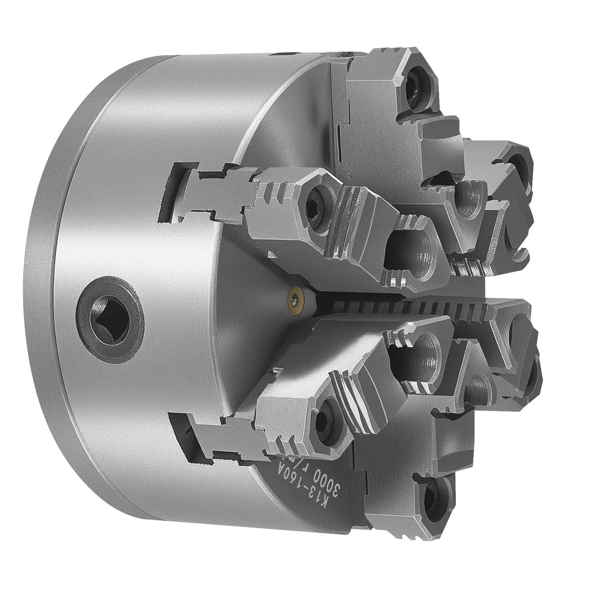 6-Jaw Lathe Chuck, 6 Inch (160 mm), Self-Centering Chuck with D1-4 Cam Lock Backing Plate, 0.12-5.71 in (3-145 mm) Clamping Range with T-wrench Screws, HT300 Material, for Wood Metal Lathe