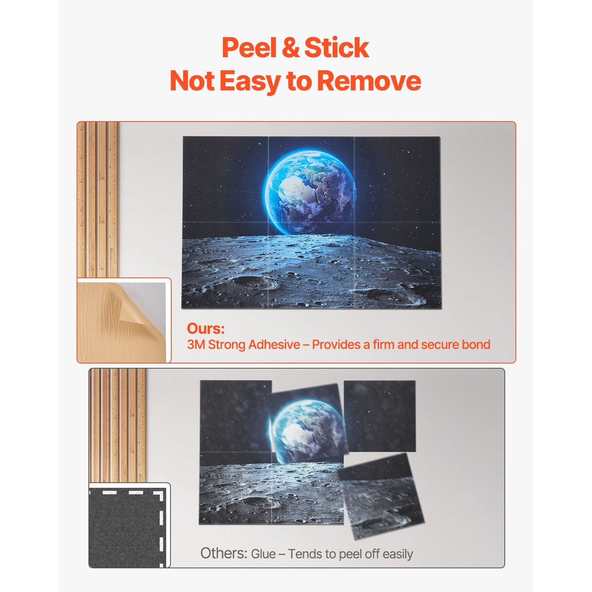 6 Pack Art Acoustic Panels, 70.87 x 47.24 x 0.4 inch Soundproof Wall Tiles, Self Adhesive Decorative Sound Dampening Absorbing Boards for Home, Office, Studio, Gaming Room,Theater, Earth