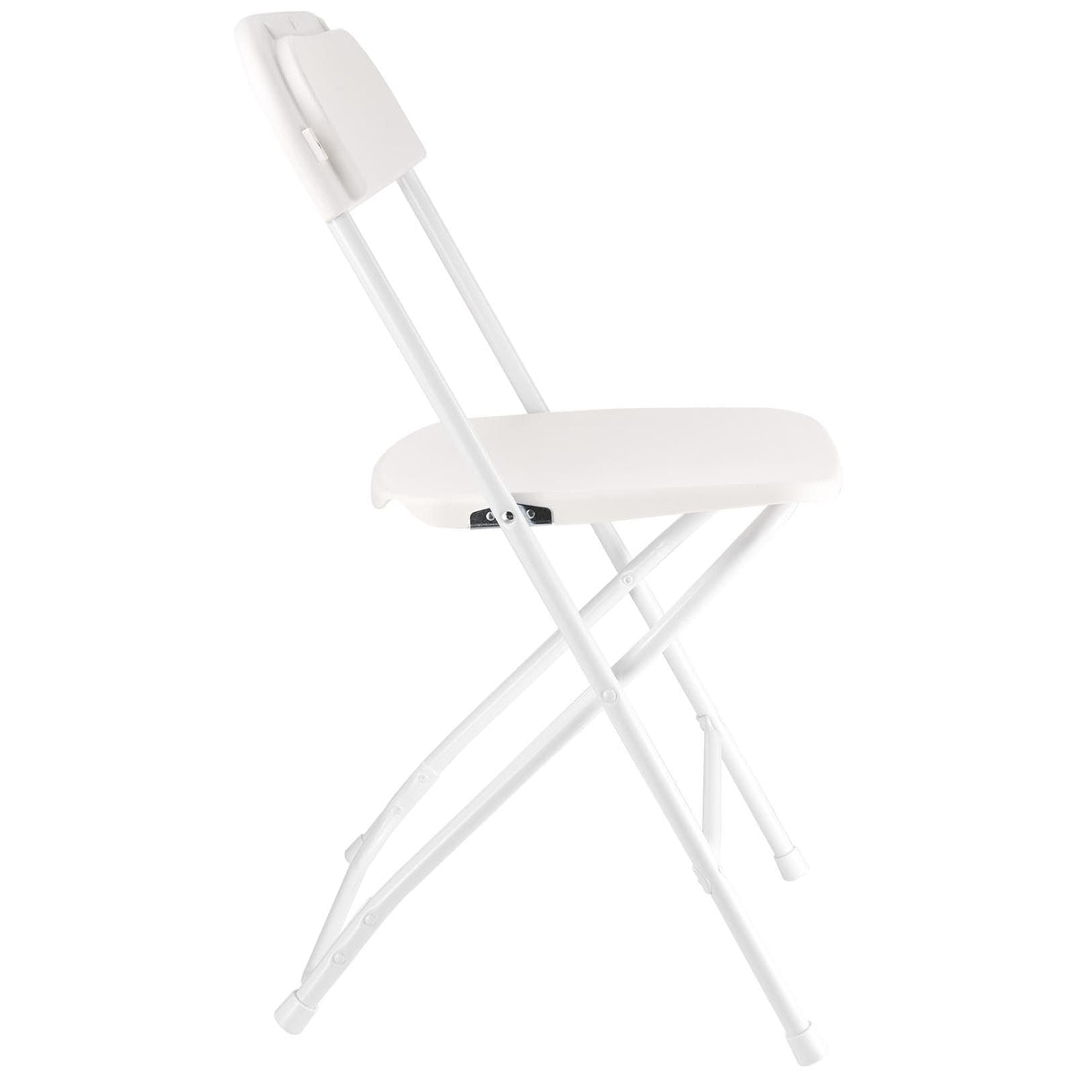 6 Pack Folding Chairs, Foldable Plastic Chairs with Heavy Duty Metal Frame, Portable Folding Card Table Chairs, Stackable Indoor Outdoor Seats for Home, Yard, Garden, Parties, Events, White