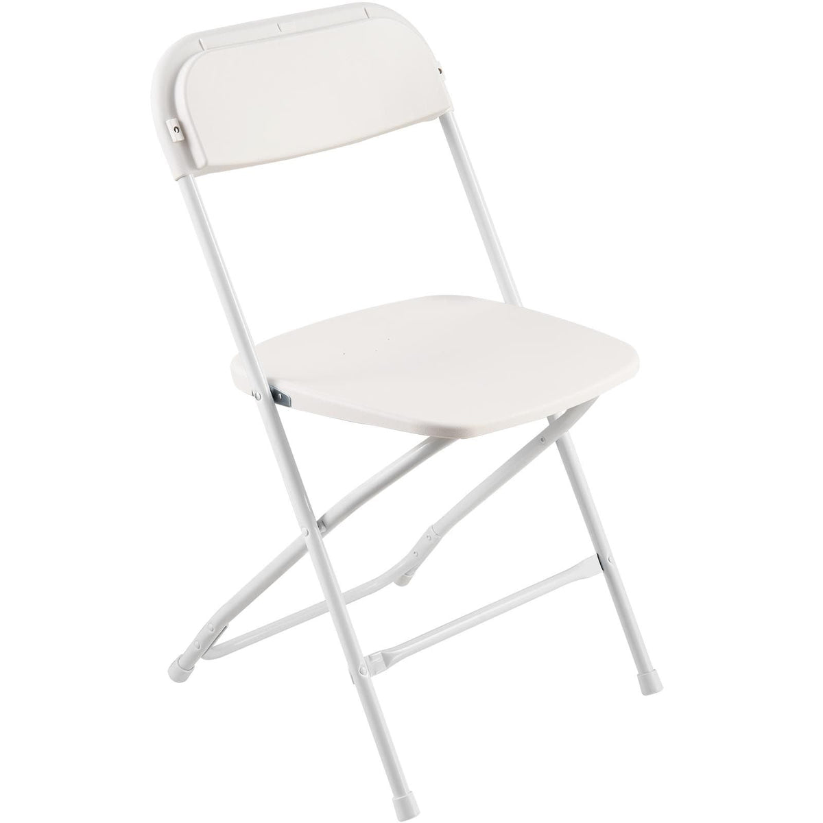 6 Pack Folding Chairs, Foldable Plastic Chairs with Heavy Duty Metal Frame, Portable Folding Card Table Chairs, Stackable Indoor Outdoor Seats for Home, Yard, Garden, Parties, Events, White
