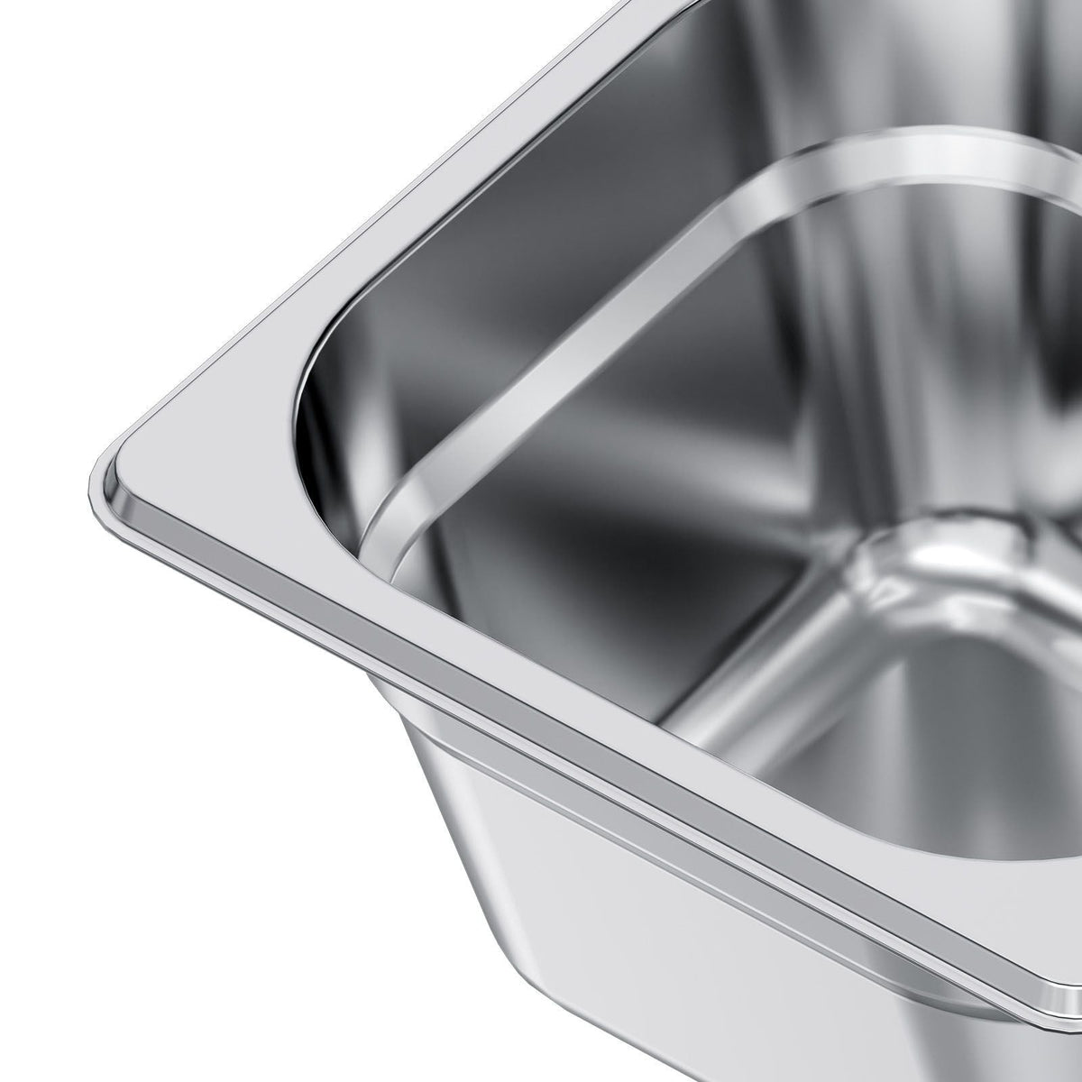 6 Pack Stainless Steam Hotel Pans, 1/6 Size Table Steam Pan, 4 Inch Deep, Anti Jam Restaurant Supplies Reusable Rustproof Catering Storage for Home, Party, Restaurant, Hotel, Buffet