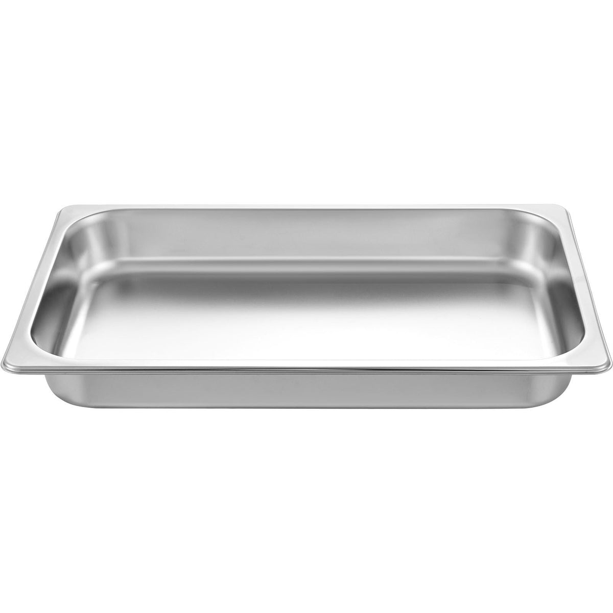 6 Pack Steam Table Pans 20.9 x 12.8 x 2.6 Inch Deep Steam Table Pan Full Size 8.5L Deep Food Container Stainless Steel Oven Tray Hotel Pans Anti-Jam Steam Table Food Pan