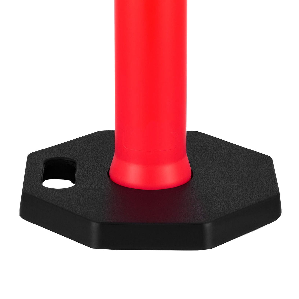 6 Pack Traffic Delineator Posts, 48 inches Traffic Safety Cones with Weighted Base and Reflective Strips, Heavy Duty Delineator Posts for Construction Site, Parking Lot, Crowd Control, Red