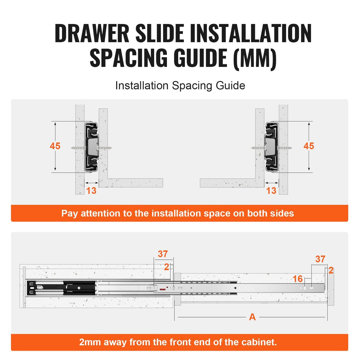 6 Pairs of 16 Inch Drawer Slides Side Mount Rails, Heavy Duty Full Extension Steel Track, Soft-Close Noiseless Guide Glides Cabinet Kitchen Runners with Ball Bearing, 100 Lbs Load Capacity