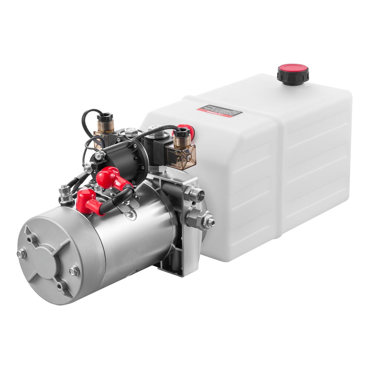 6 Quart Hydraulic Power Unit, Double Acting Dump Trailer Pump, 3200 PSI Max Relief Pressure & 0.91 GPM Flow Rate, DC 12V Hydraulic Pump with Metal Reservoir for Dump Trailer Car Lifting