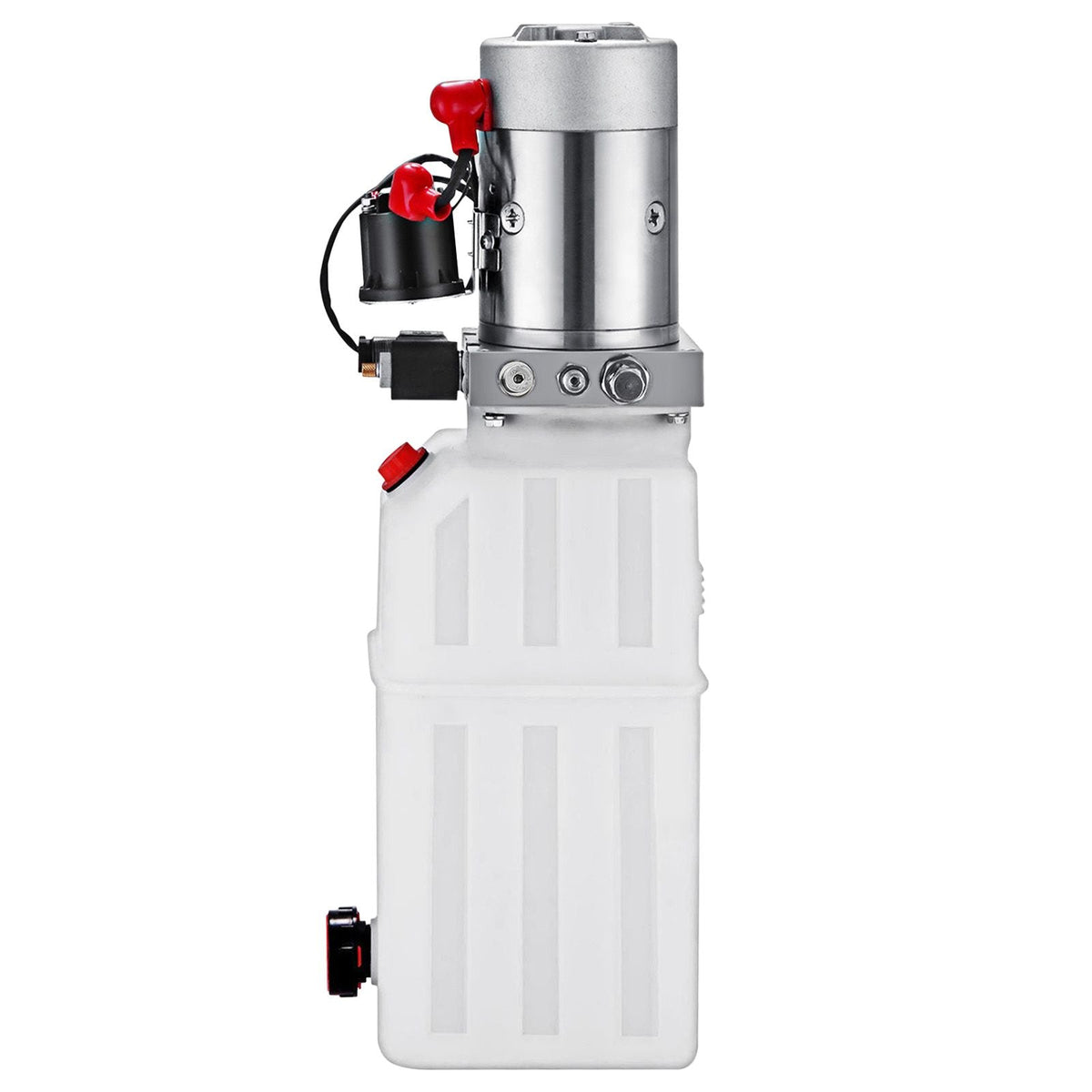 6 Quart Hydraulic Power Unit Single Acting Hydraulic Pump Dump Trailer 12V DC with 6L Metal Reservoir Hydraulic Power Pack for Car Lifting