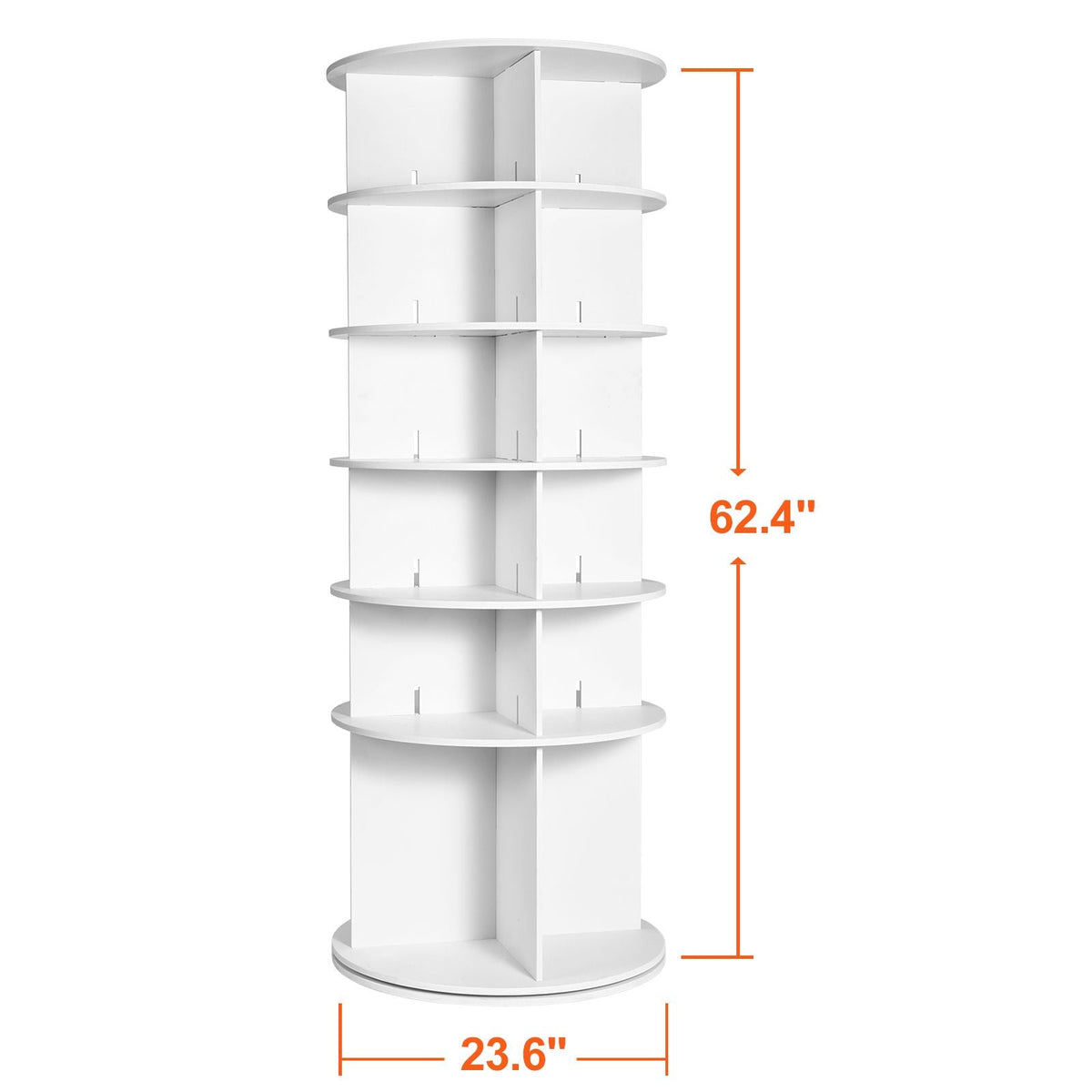 6 Tiers Rotating Shoe Rack Tower, 360°Spinning Shoe Display, Revolving Shoe Rack Storage Round Carousel, Lazy Susan Shoe Rack Organizer, Ideal for Bedroom, Living Room, Entryway, White