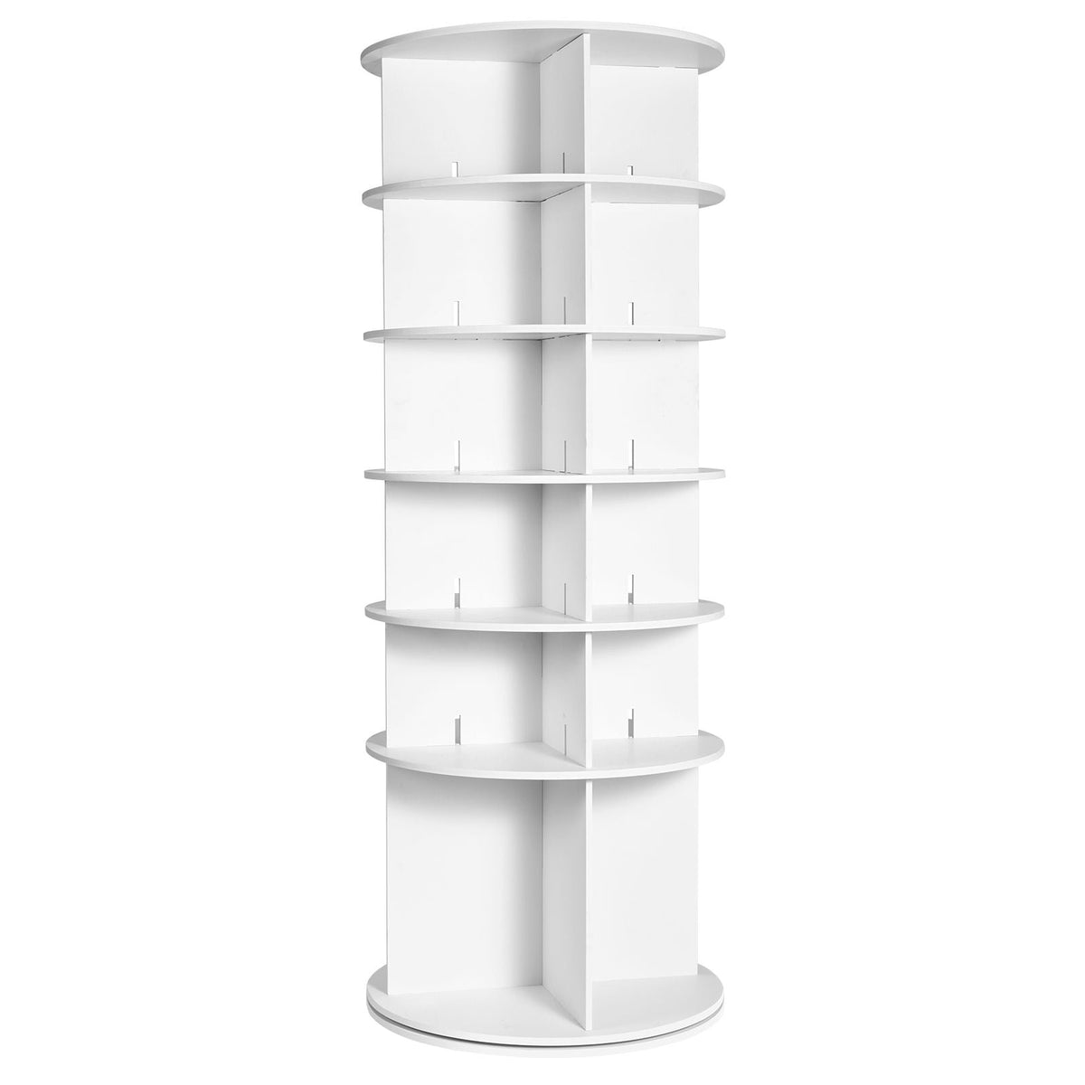 6 Tiers Rotating Shoe Rack Tower, 360°Spinning Shoe Display, Revolving Shoe Rack Storage Round Carousel, Lazy Susan Shoe Rack Organizer, Ideal for Bedroom, Living Room, Entryway, White