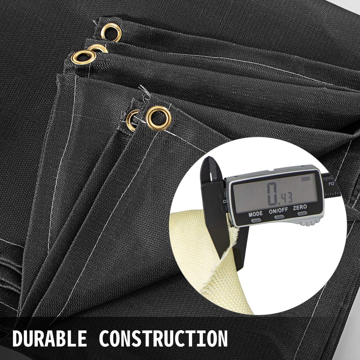 6 x 10 Ft Welding Blanket Black Fiberglass Blanket Portable Fiberglass Fire Retardant Blanket Welding Mat Welding Fireproof Thermal Resistant Insulation With Carry Bag