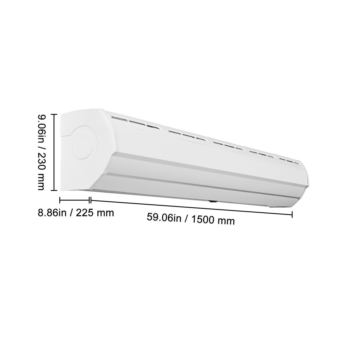 60" Commercial Indoor Air Curtain Super Power 2 Speeds 1500CFM, Wall Mounted Air Curtains for Doors, Indoor Over Door Fan with Heavy Duty Limit Switch, Easy-Install 110V Unheated