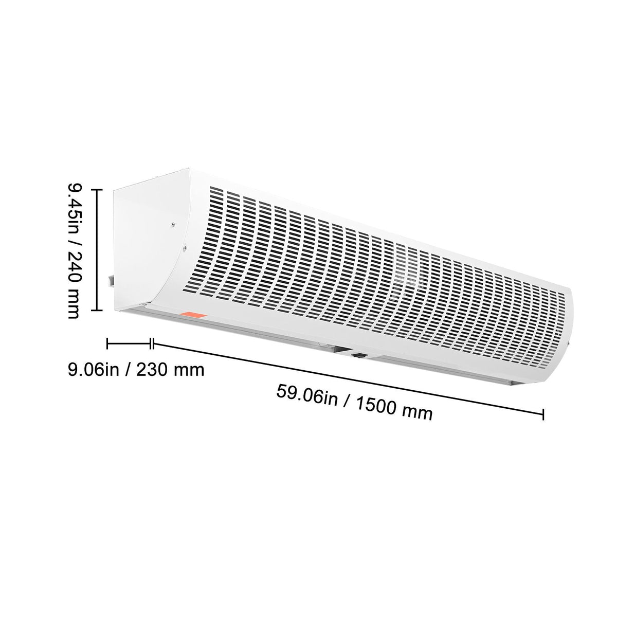 60" Commercial Indoor Air Curtain Super Power 2 Speeds 2100CFM, Wall Mounted Air Curtains for Doors, Indoor Over Door Fan with Heavy Duty Limit Switch, Easy-Install 110V Unheated